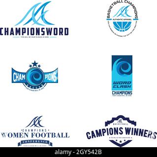 Sports champion logo design Stock Vector Image Art Alamy