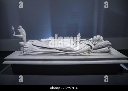 London UK 07 October 2021  Replica of Mary, Queen of Scots Effigy in Westminster Abbey Paul Quezada-Neiman/Alamy live news Stock Photo