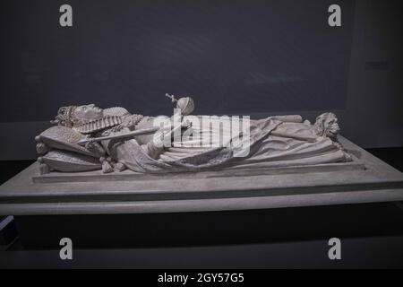 London UK 07 October 2021  Replica of Elizabeth the 1st  Effigy in Westminster Abbey Paul Quezada-Neiman/Alamy live news Stock Photo