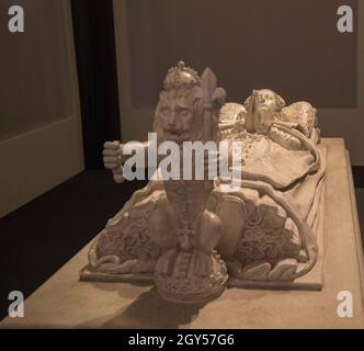 London UK 07 October 2021  Replica of Mary, Queen of Scots Effigy in Westminster Abbey Paul Quezada-Neiman/Alamy live news Stock Photo