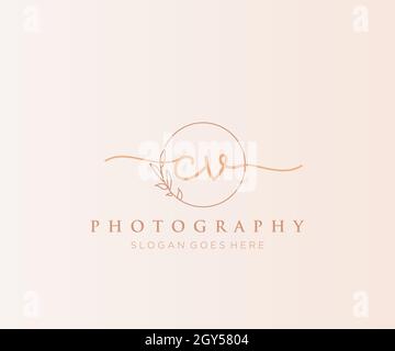 CV feminine logo. Usable for Nature, Salon, Spa, Cosmetic and Beauty ...