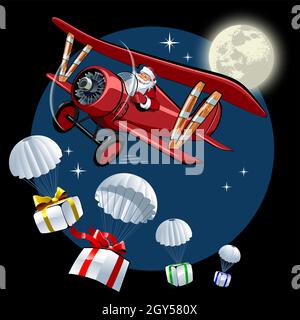 Vector Cartoon Christmas card. Available EPS-10 vector format separated by groups and layers for easy edit Stock Vector