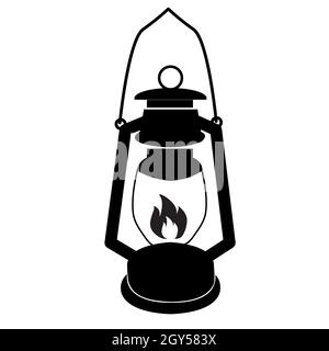 Camping lantern icon vector camp lamp lamp icon