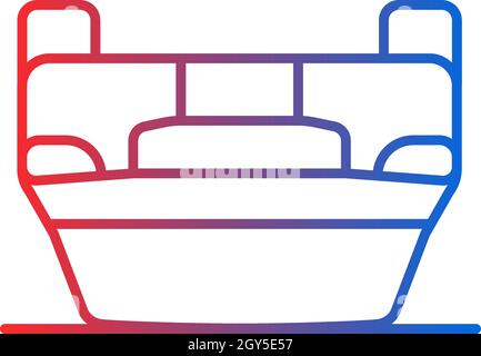 Rollover crash gradient linear vector icon Stock Vector
