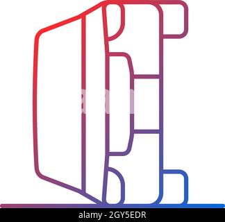 Vehicle rollover gradient linear vector icon Stock Vector