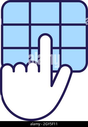 Sensor wordpad RGB color icon Stock Vector