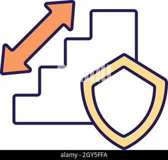 Security guard RGB color icon Stock Vector Image & Art - Alamy