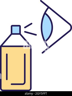Pepper spray RGB color icon Stock Vector