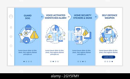 Robbery prevention measures onboarding vector template Stock Vector