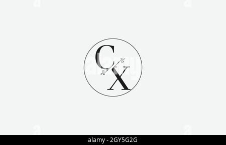 LETTERS CX LOGO DESIGN WITH NEGATIVE SPACE EFFECT FOR ILLUSTRATION USE Stock Vector
