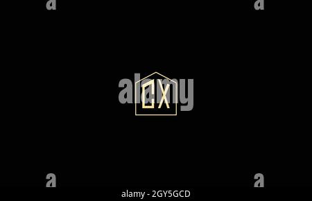LETTERS CX LOGO DESIGN WITH NEGATIVE SPACE EFFECT FOR ILLUSTRATION USE Stock Vector