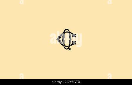 LETTERS CO LOGO DESIGN WITH NEGATIVE SPACE EFFECT FOR ILLUSTRATION USE Stock Vector