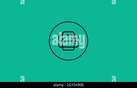 LETTERS CS LOGO DESIGN WITH NEGATIVE SPACE EFFECT FOR ILLUSTRATION USE Stock Vector
