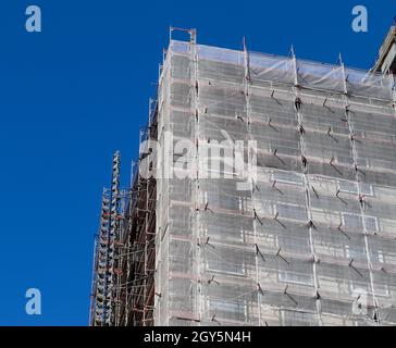 Construction site during progress found in german towns. Stock Photo