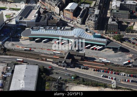 aerial view of Barnsley interchange, South Yorkshire Stock Photo