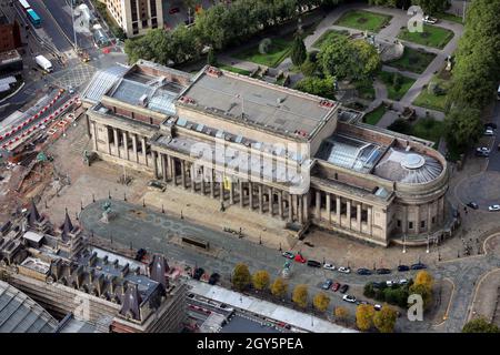 aerial view of St George's Hall, Liverpool Stock Photo