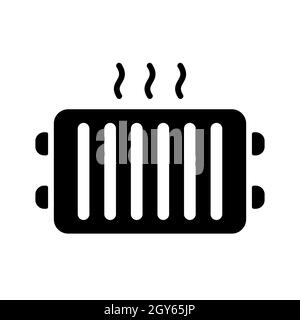 Radiator, heater vector glyph icon. Construction, repair and building. Graph symbol for your web site design, logo, app, UI Stock Photo