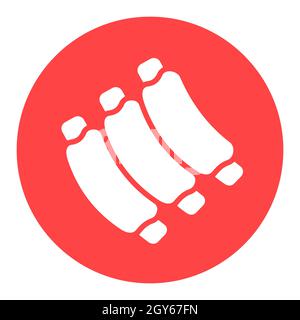Ribs food meat icon. Farm animal sign. Graph symbol for your web site ...