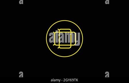 LETTERS DD LOGO DESIGN WITH NEGATIVE SPACE EFFECT FOR ILLUSTRATION USE Stock Vector