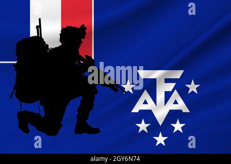 Independence Day French Southern and Antarctic Territories. Military of French Southern and Antarctic Territories. Day of Remembrance of the Fallen So Stock Photo