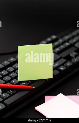 Copying Old Ideas And Creating New Ones, Transferring Written Notes Stock Photo