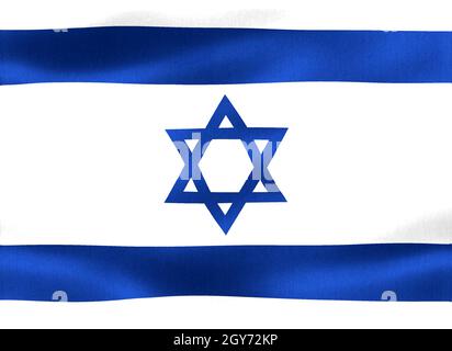 Israel flag - realistic waving fabric flag Stock Photo - Alamy