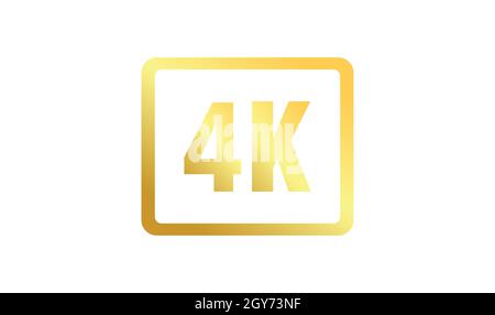 4K Ultra HD symbol, High definition 4K resolution mark, UHD - 2160p Stock  Vector