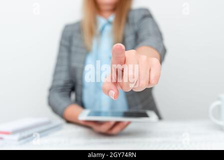 Displaying New Smartphone Technology, Discussing Device Improvements Stock Photo