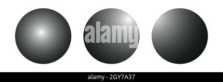 3D Spheres vector background. Black noise. Abstract noise balls. Black round elements. Stipple circles. vector spheres. Vector illustration Stock Vector