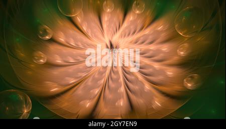 abstract fractal background with psychedelic sci-fi alien theme Stock Photo