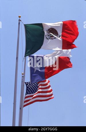 UNITED STATES - MARCH 6: Flags fly outside of the Lyndon Baines Johnson ...