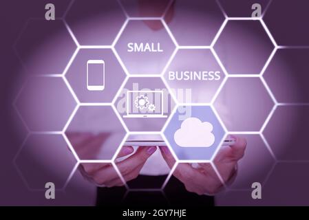 Sign displaying Small Business, Business overview an individualowned business known for its limited size Inspirational business technology concept wit Stock Photo