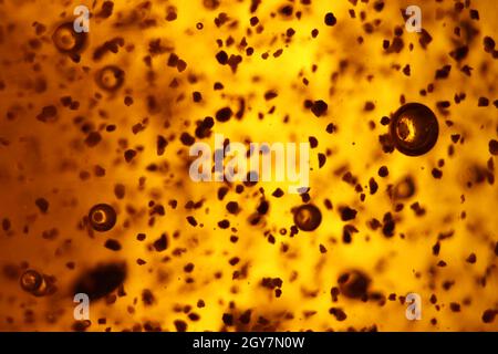 abstract golden background bubbles rare shapes different Stock Photo