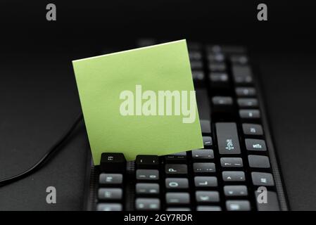 Copying Old Ideas And Creating New Ones, Transferring Written Notes Stock Photo