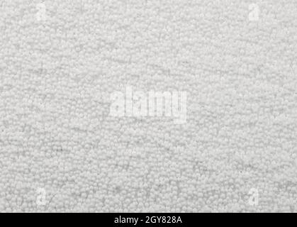Close up background texture of white expanded polystyrene balls Stock Photo