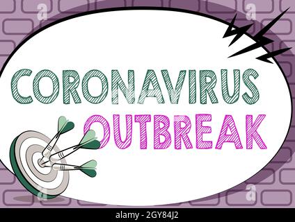 Sign displaying Coronavirus Outbreak, Business showcase infectious disease caused by newly discovered COVID19 Presenting Message About Hitting Target Stock Photo