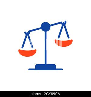 Law scale vector glyph icon, justice outline icon. Graph symbol for ...