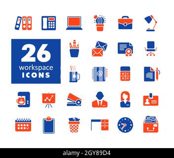 Workspace outline glyph icon. Workspace sign. Graph symbol for your web site design, logo, app, UI. Vector illustration Stock Photo