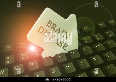 Conceptual caption Brain Disease, Conceptual photo a neurological disorder that deteriorates the system s is nerves Entering New Programming Codes, Ty Stock Photo