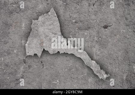 Map of Eritrea on weathered concrete Stock Photo - Alamy