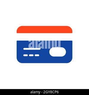 Credit card vector flat glyph icon. Online payment. Credit debit card cash withdrawal. E-commerce sign. Graph symbol for your web site design, logo, a Stock Photo