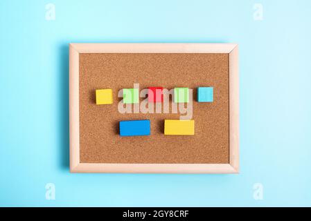 Stack of Sample Cube Rectangular Boxes On Surface Polished With Multi-Colour Stock Photo