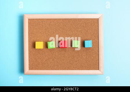 Stack of Sample Cube Rectangular Boxes On Surface Polished With Multi-Colour Stock Photo