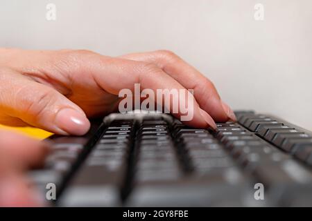 Multiple assorted collection office stationery photo placed over table Stock Photo