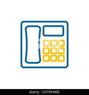 Phone outline icon. Workspace sign. Graph symbol for your web site design, logo, app, UI. Vector illustration, EPS10. Stock Photo