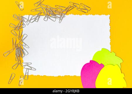 Multiple Assorted Collection Office Stationery Photo Placed Over Table Stock Photo