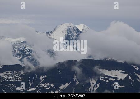 Eiger North Face seen from Mount Brienzer Rothorn. Stock Photo