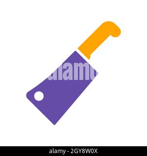 kitchen butcher chopper vector symbol icon design Stock Photo - Alamy