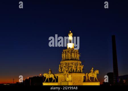 White Monument of Ataturk and Turkish Revolution at the City Center of Eskisehir Turkey Stock Photo