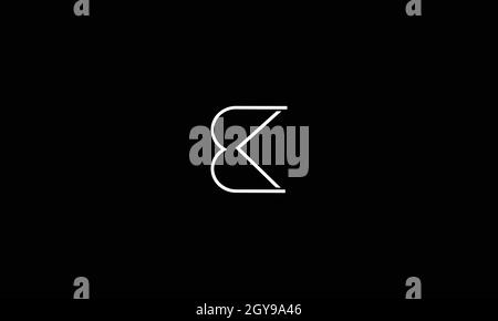 LETTERS EC LOGO DESIGN WITH NEGATIVE SPACE EFFECT FOR ILLUSTRATION USE Stock Vector